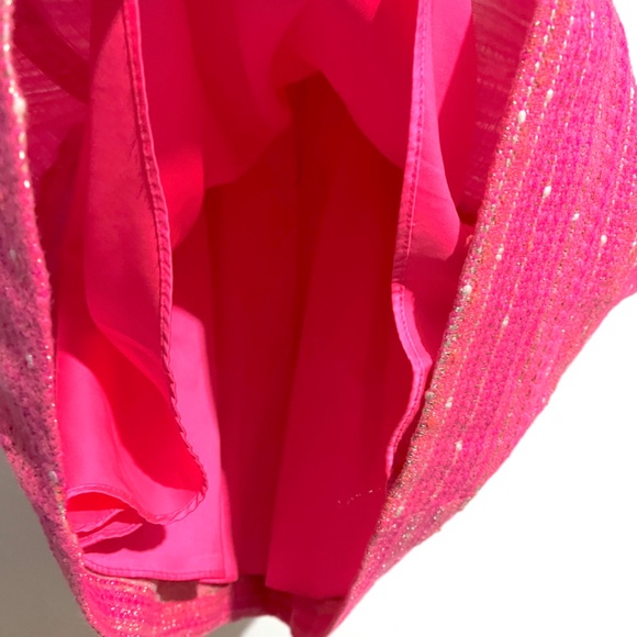 Lilly Pulitzer Rylan A-Line Dress in Neon Pink Metallic Boucle - Picture 7 of 11